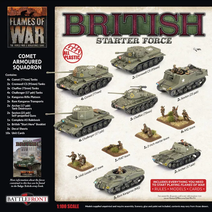 Battlefront Miniatures Flames of War British Comet Armoured Squadron FOW BRAB14
