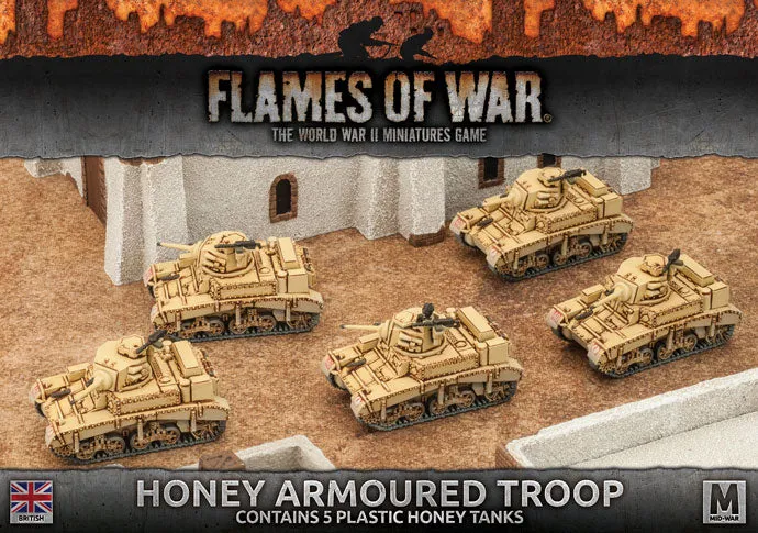 Battlefront Miniatures Flames of War British Honey Armoured Troop FOW BBX32