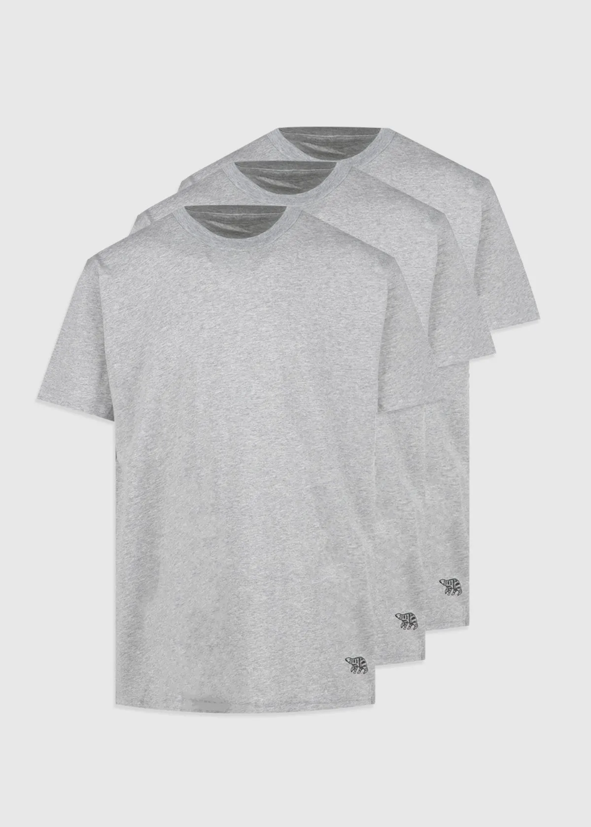 HUMAN MADE: 3 PACK T-SHIRTS [GRAY]