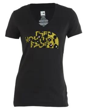 North Face Leopard Logo V-neck Tee Womens Style : Cjr5
